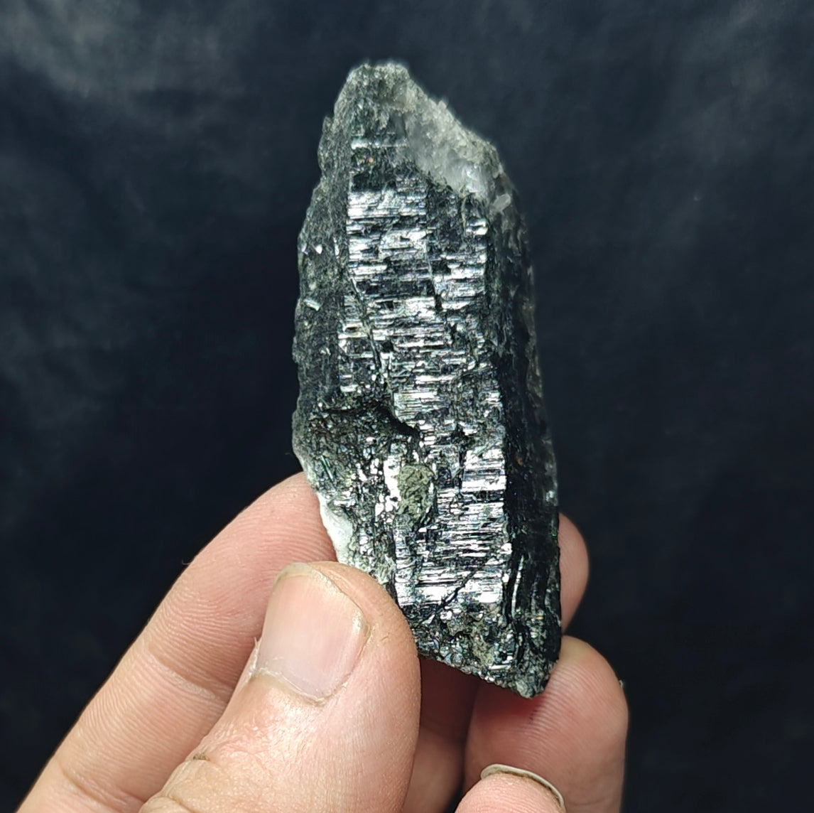 Terminated Chlorite Rutile Etched Quartz crystal 49 grams