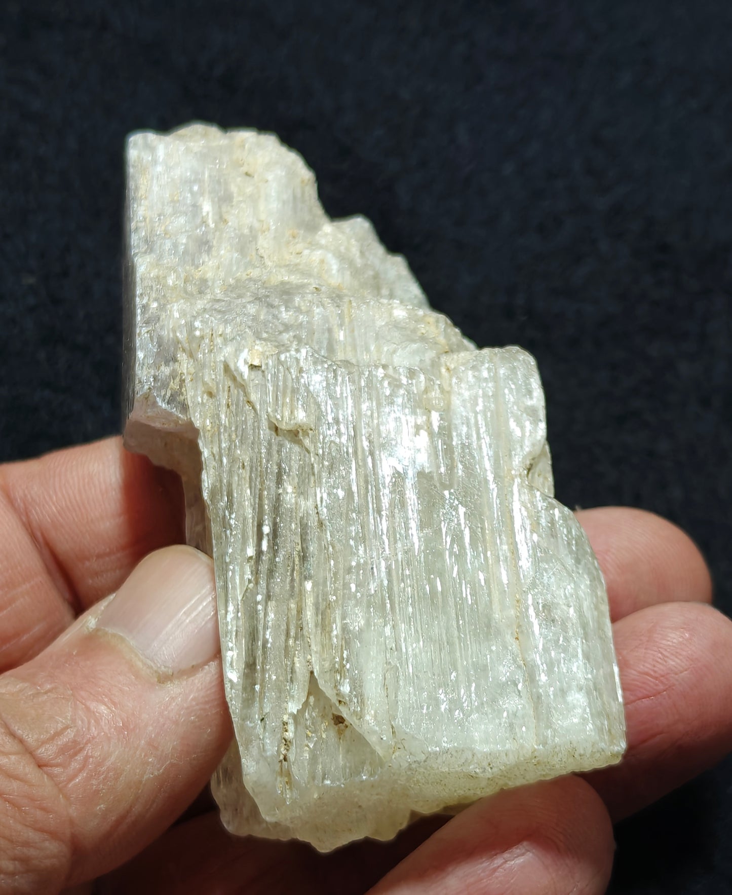 An amazing specimen of Bicolor terminated spodumene crystal 157 grams