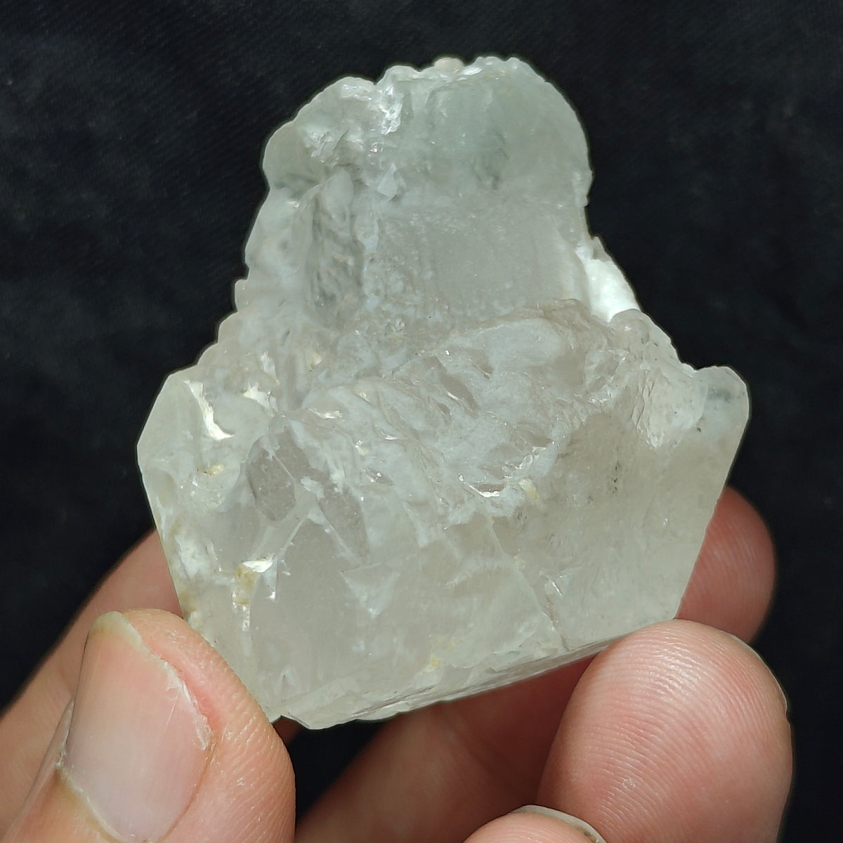 Natural etched terminated morganite crystal 78 grams