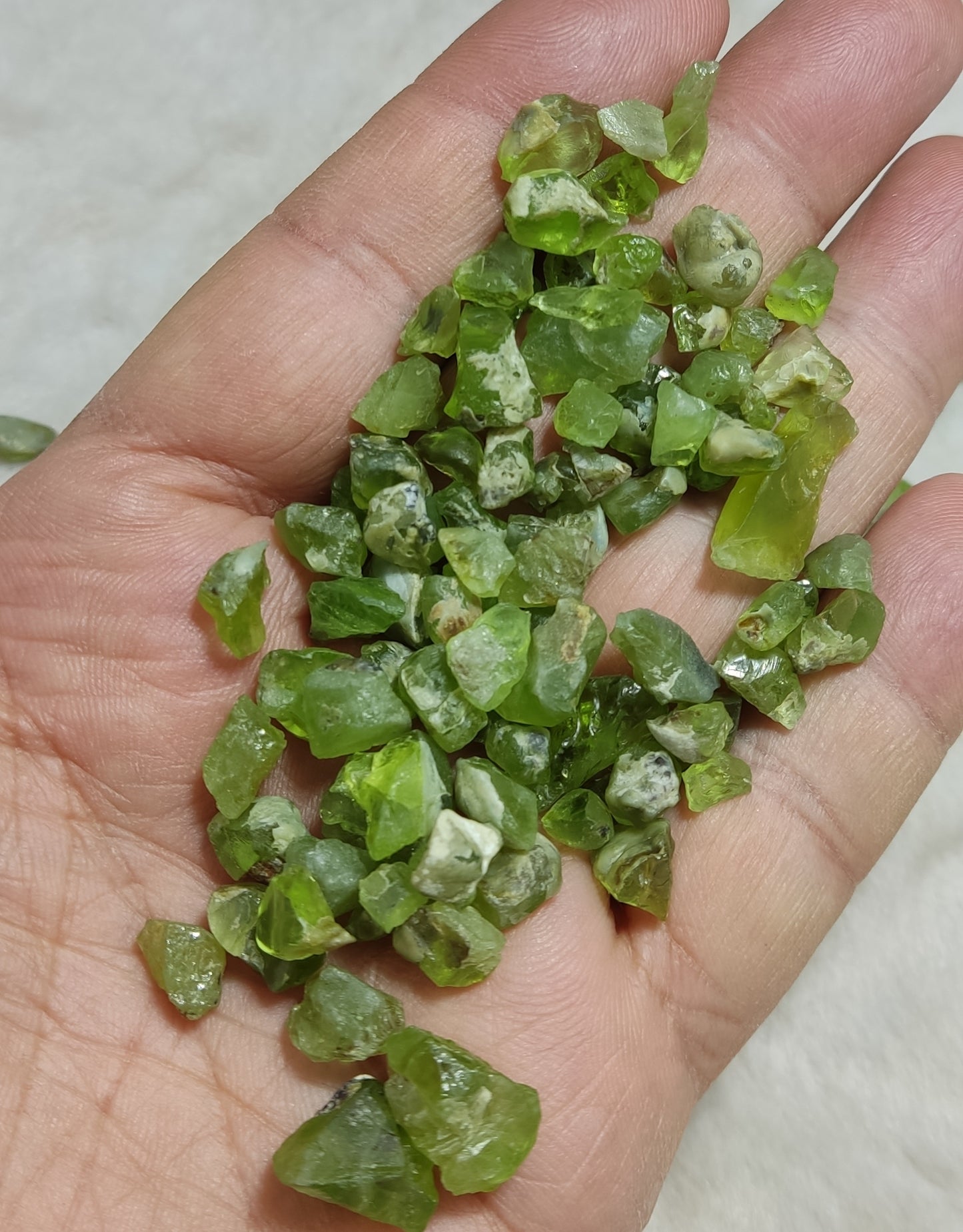 Natural rough peridot 100 grams