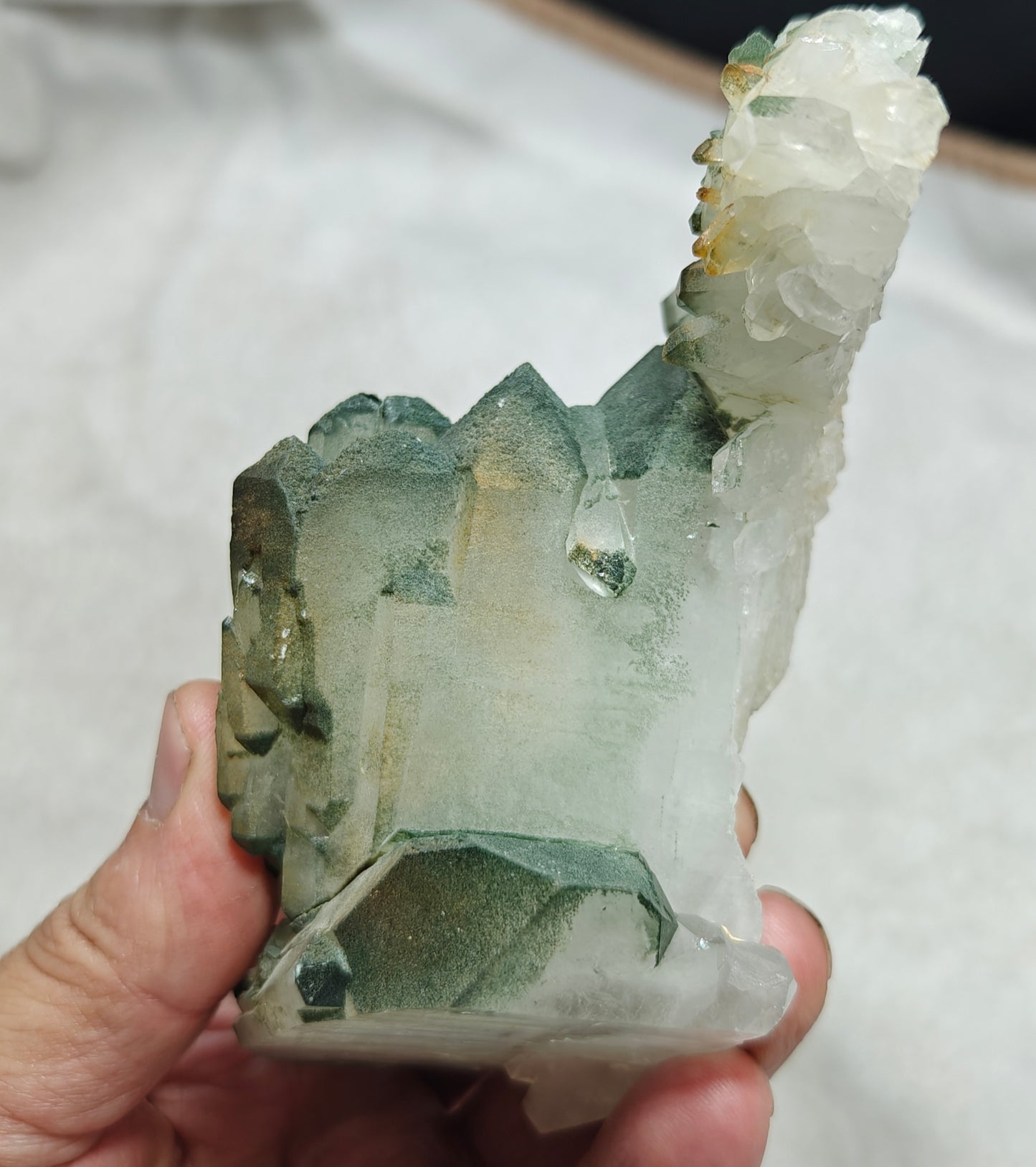 Unique shape Chlorite Quartz specimen 356 grams