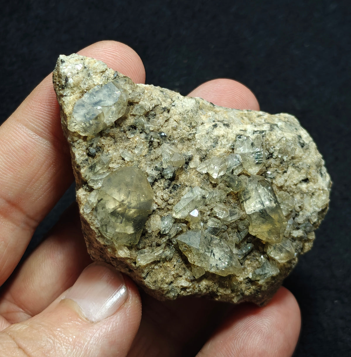 aegirine included Quartz Crystals cluster 95 grams