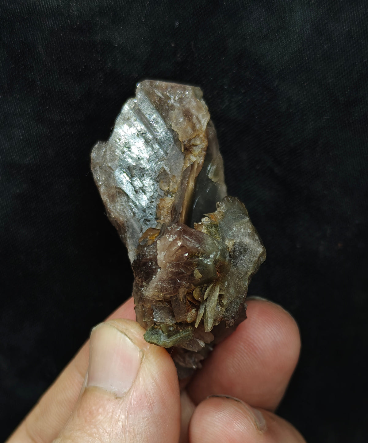 Axinite crystal cluster 38 grams