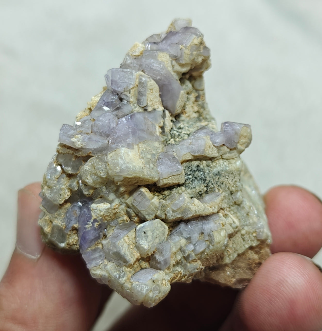 An amazing specimen of purple Apatite crystals on matrix 57 grams