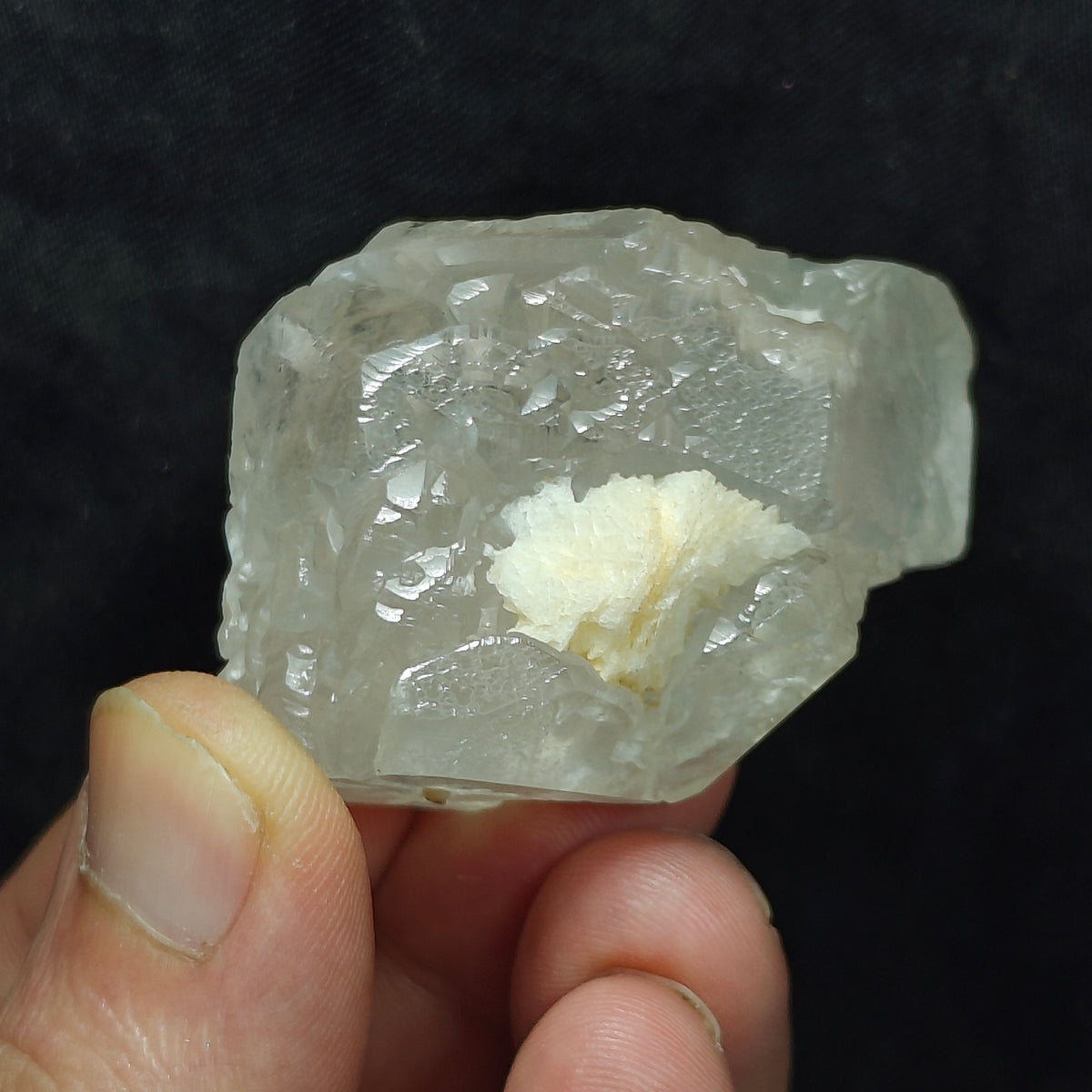 Natural etched terminated morganite crystal 78 grams