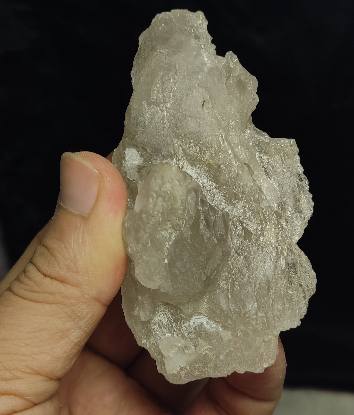 Natural fully etched smoky quartz 156 grams