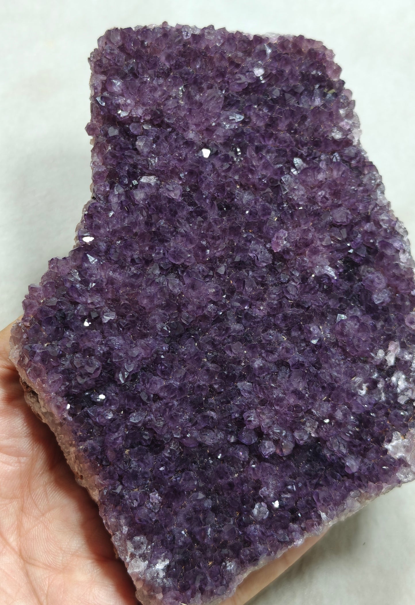 Natural drusy amethyst Clusters plate 402 grams