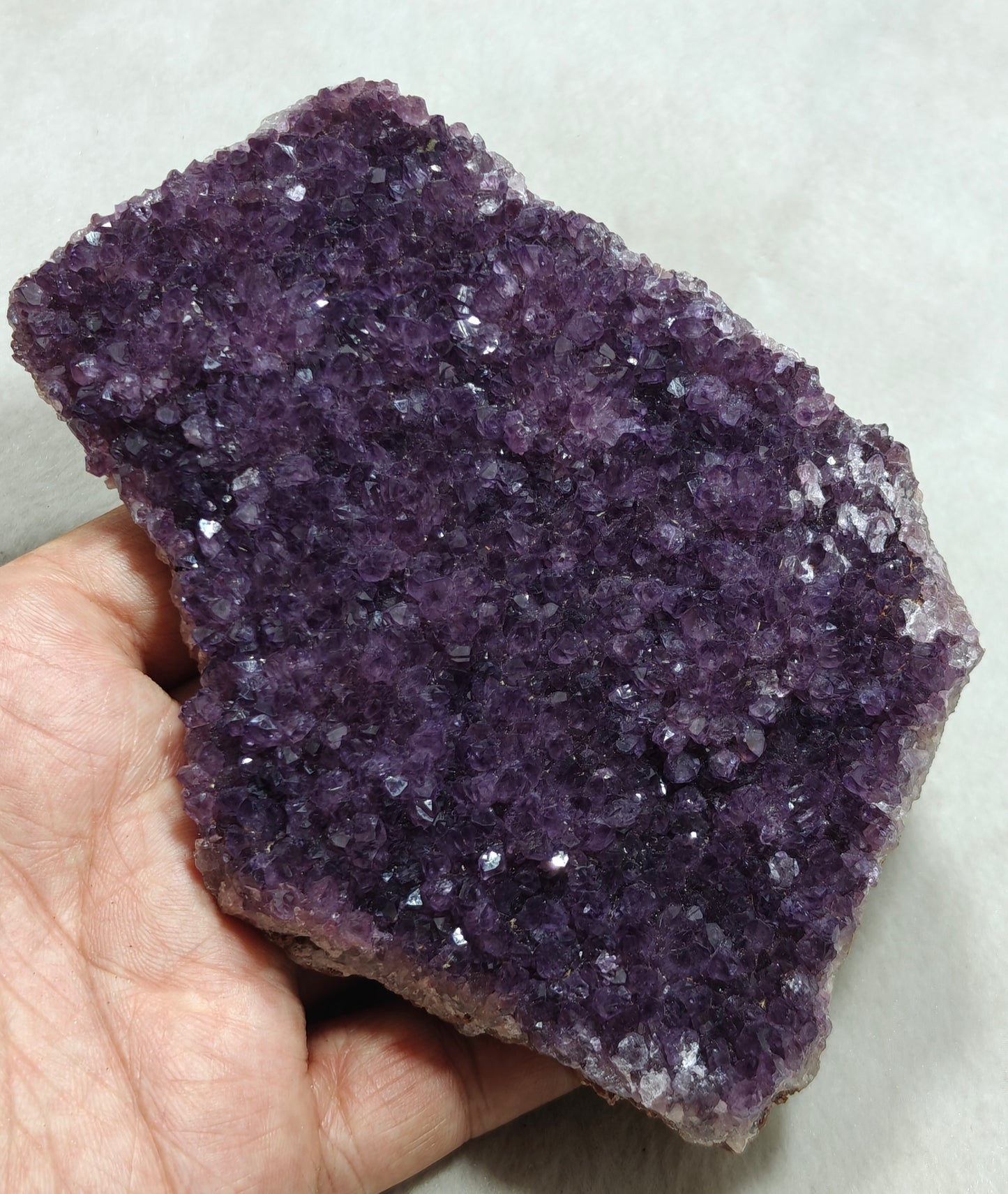 Natural drusy amethyst Clusters plate 402 grams