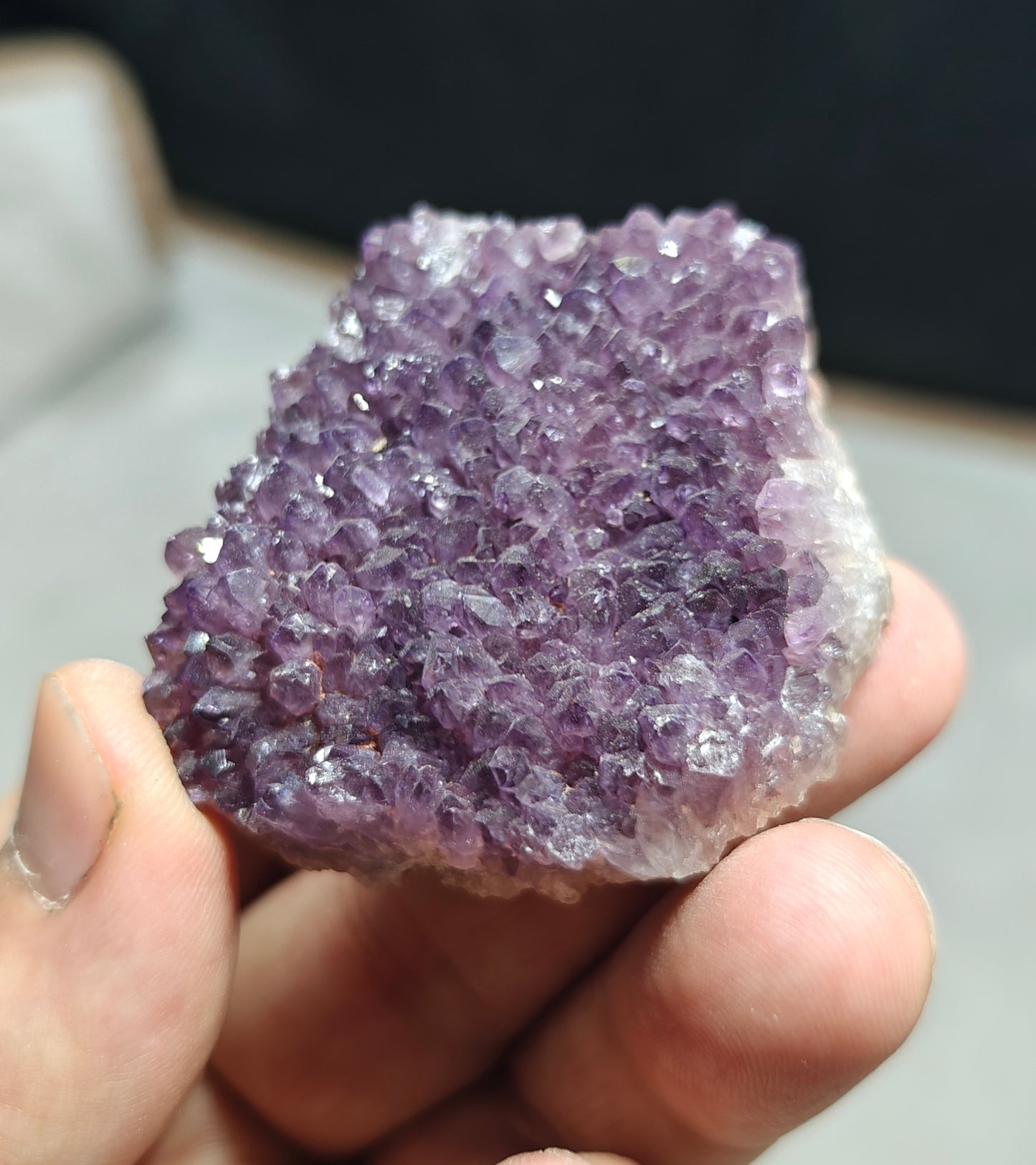 Single Beautiful Drusy Amethyst crystals Cluster specimens 74 grams