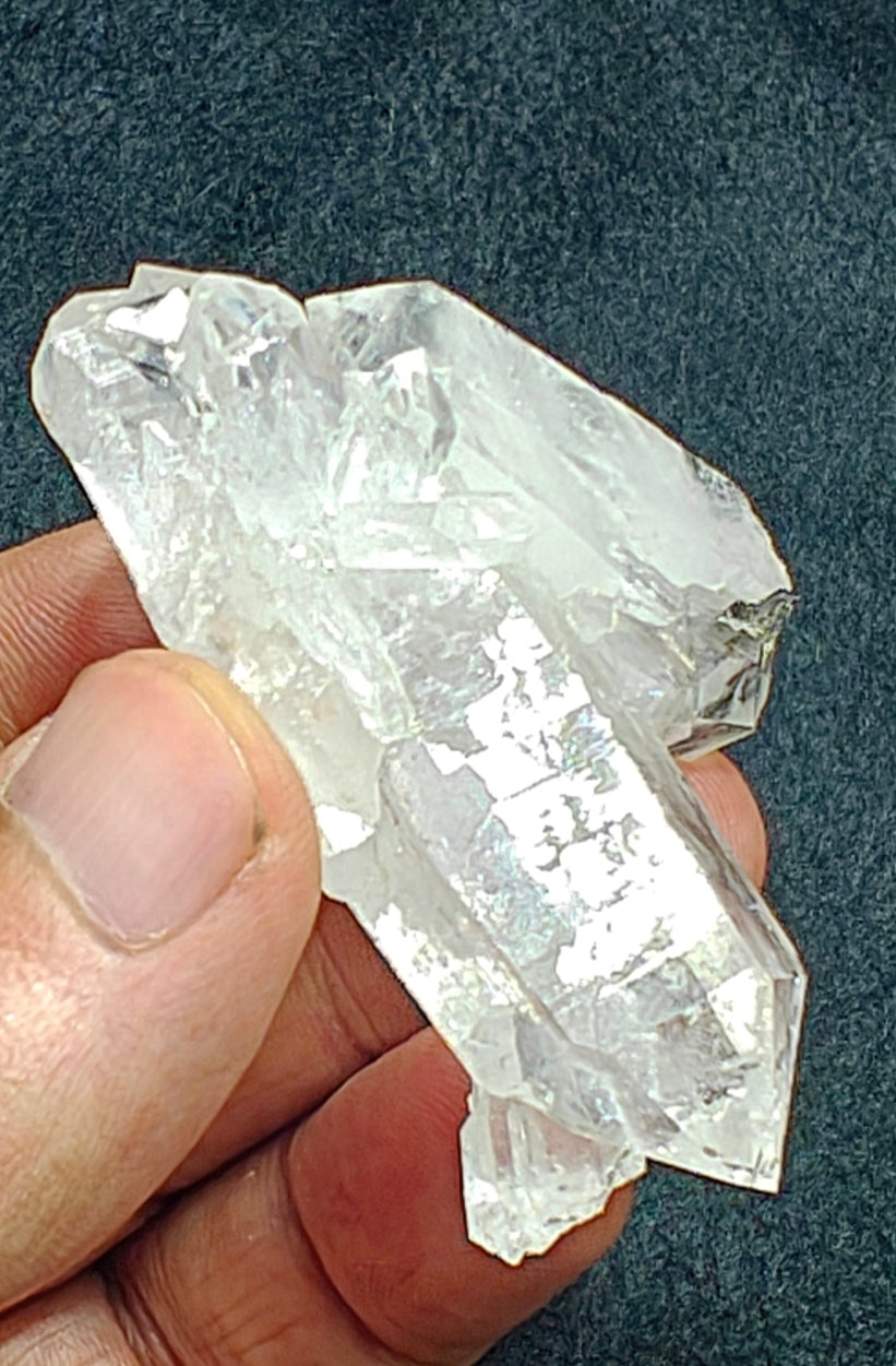 Single beautiful brookite included Quartz Crystals cluster 54 grams