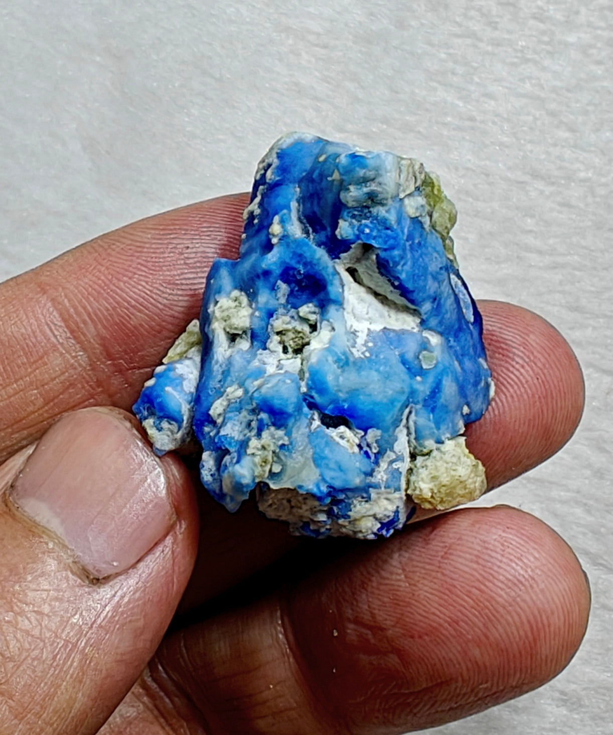 Afghanite Fluorescent specimen with calcite  19 grams