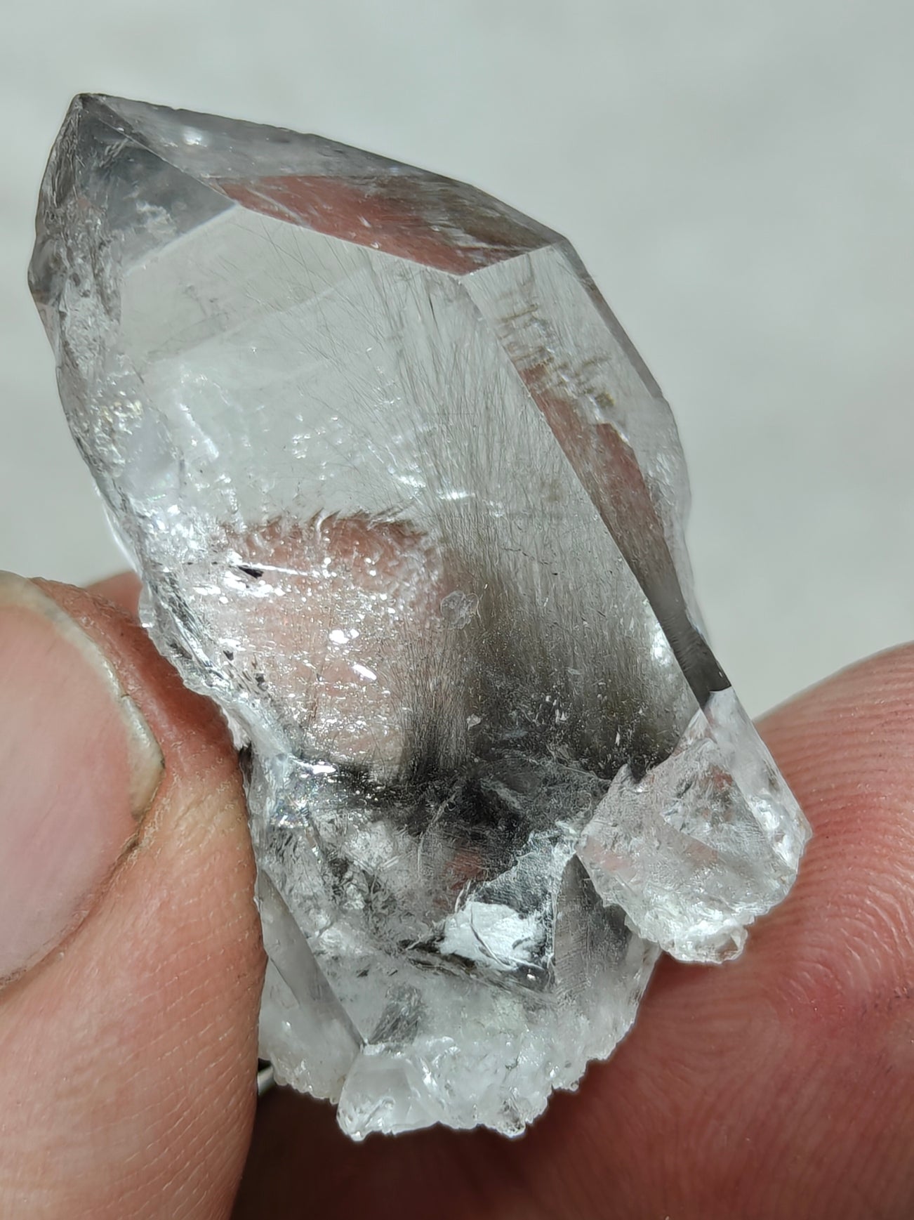 Single beautiful brookite included Quartz Crystal 17 grams