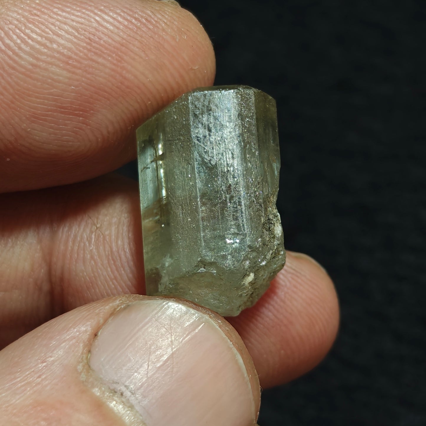 Natural green apatite crystal 7 grams