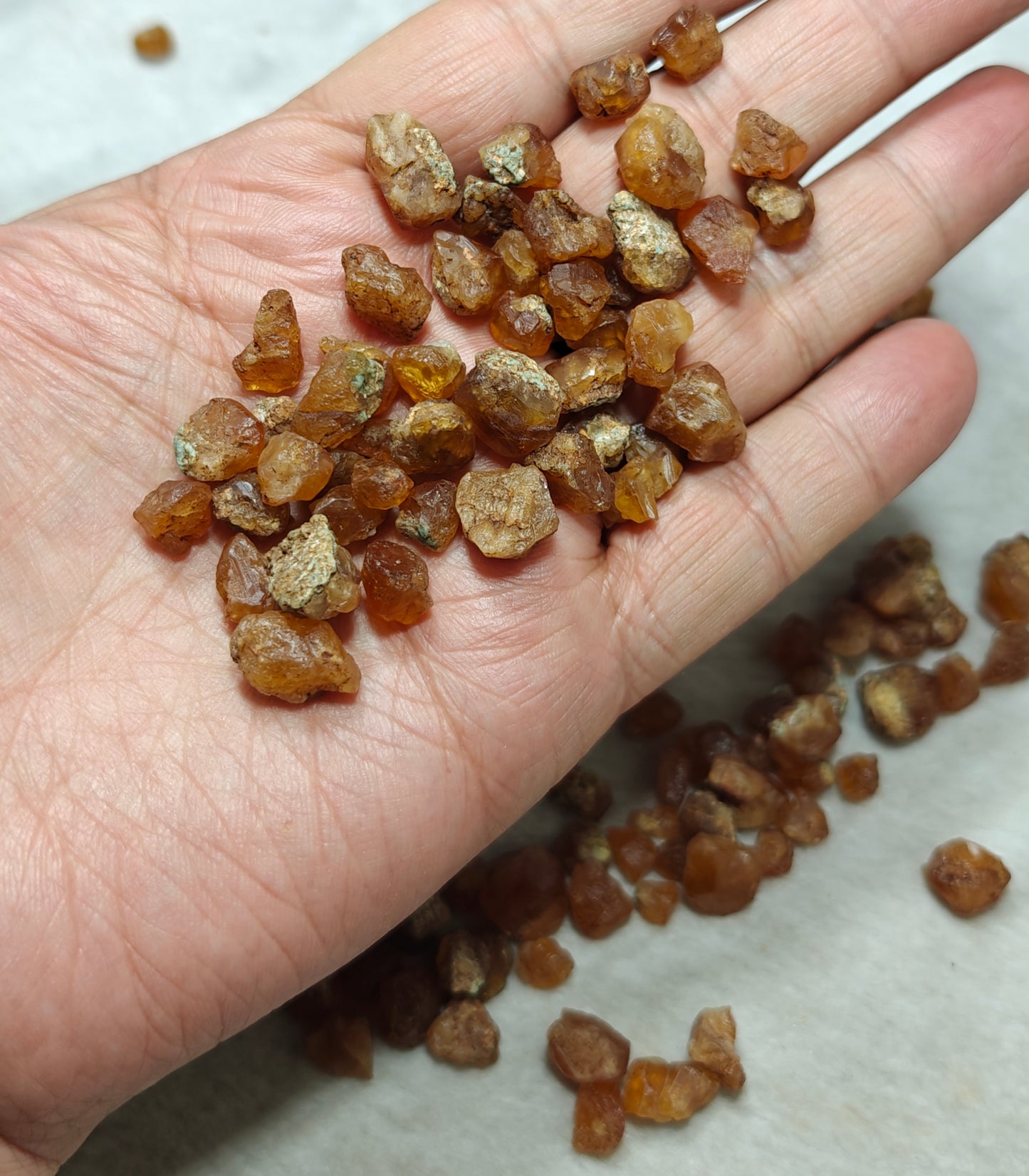 Natural grossular garnet collection 120 grams
