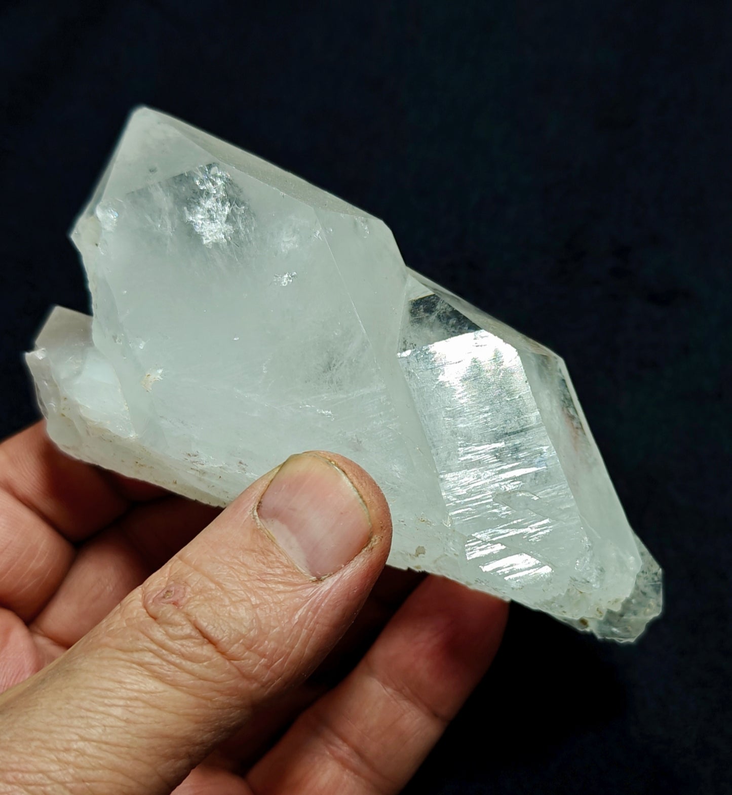 An amazing specimen of Terminated clear Quartz Crystals 271 grams