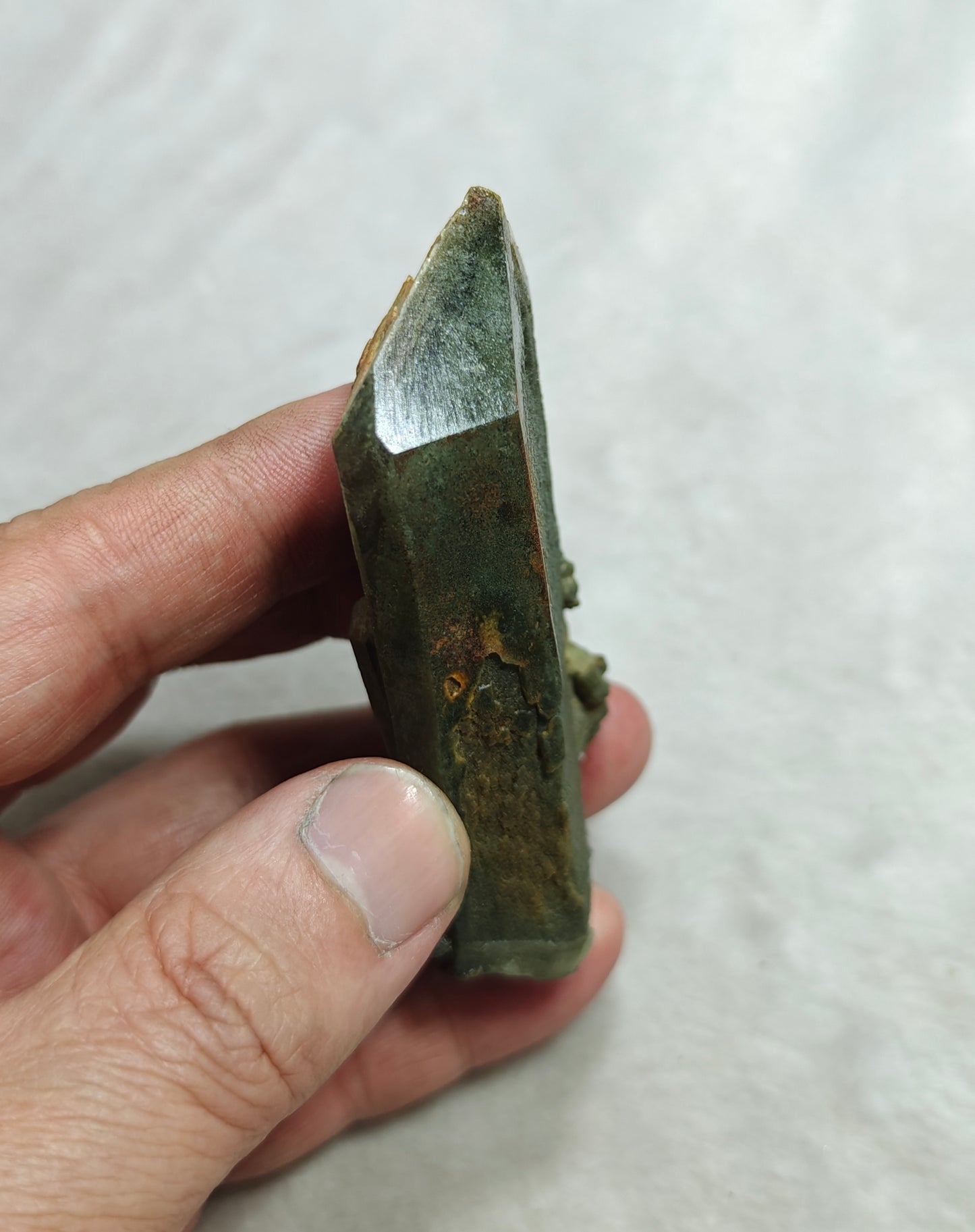 Natural crystal of beautifully terminated Chlorite Quartz 78 grams
