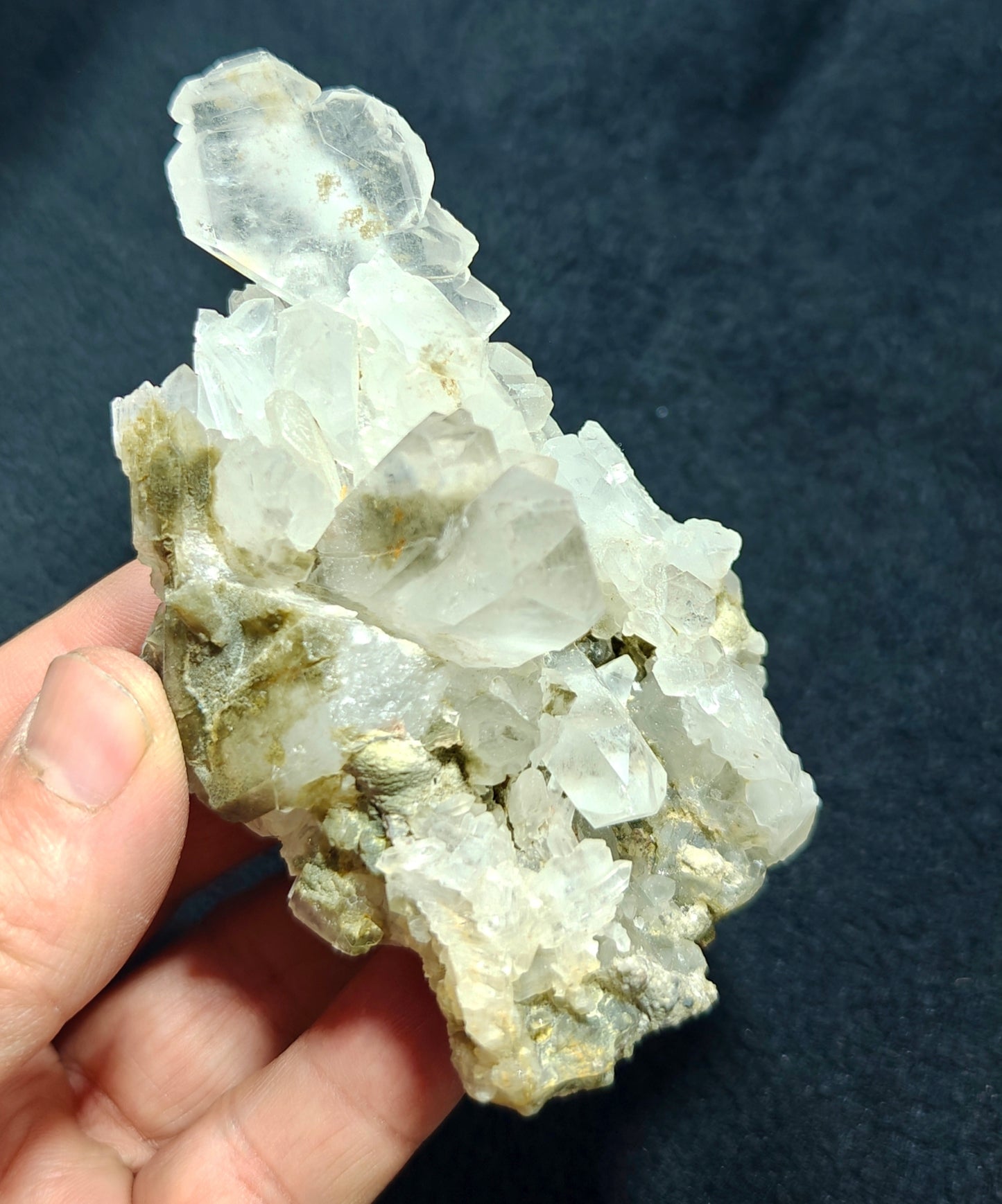 Natural Faden Quartz Crystal Specimen with chlorite inclusions 230 grams