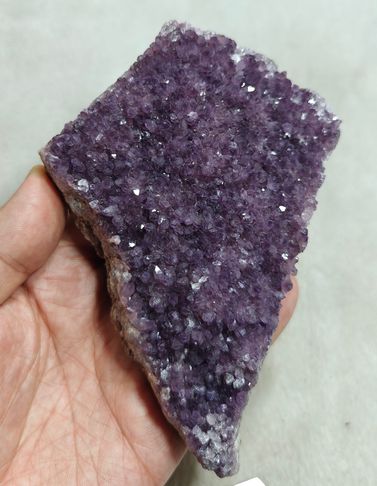 Natural Drusy Amethyst crystals Cluster plate 383 grams