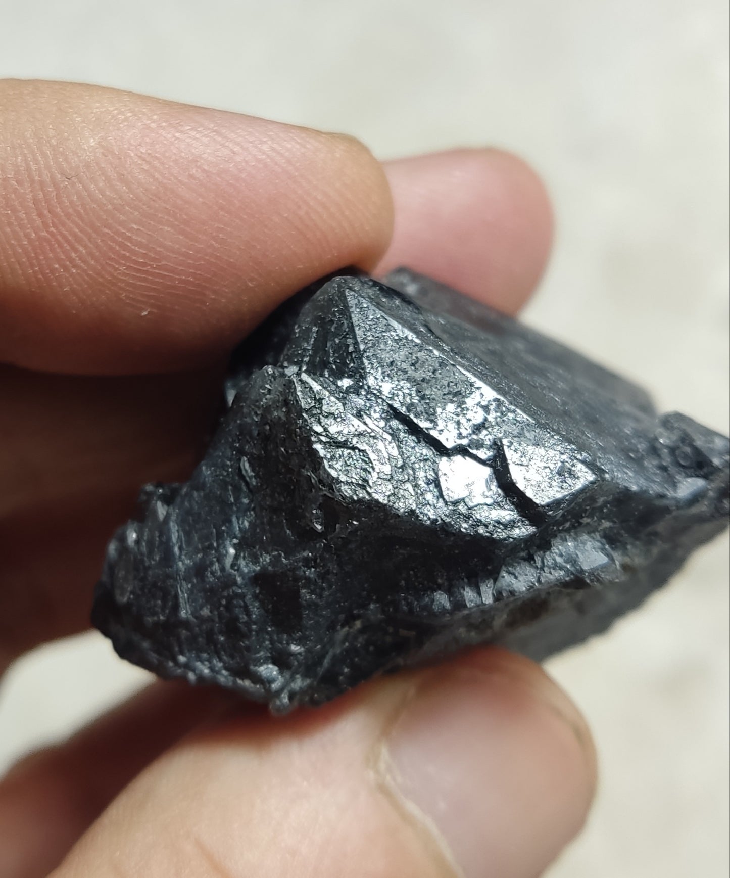 Natural Terminated Black Quartz Crystal 76 grams