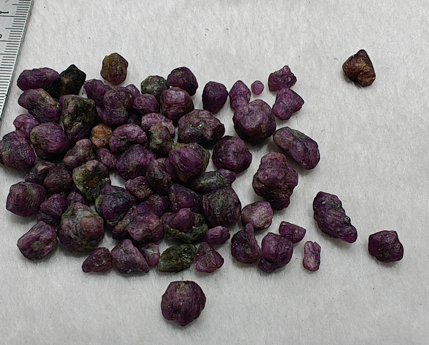 Natural ruby corundum crystals 50 grams