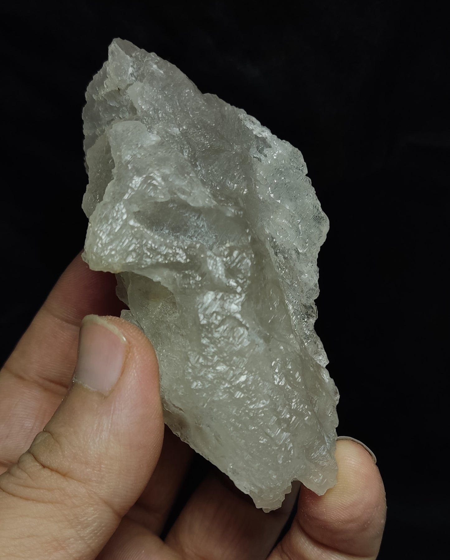Natural fully etched smoky quartz 156 grams