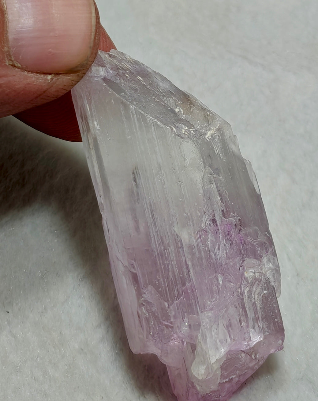 Rocks Gems Minerals Crystals Stones: Terminated bicolor crystal of specimen spodumene kunzite 36 grams