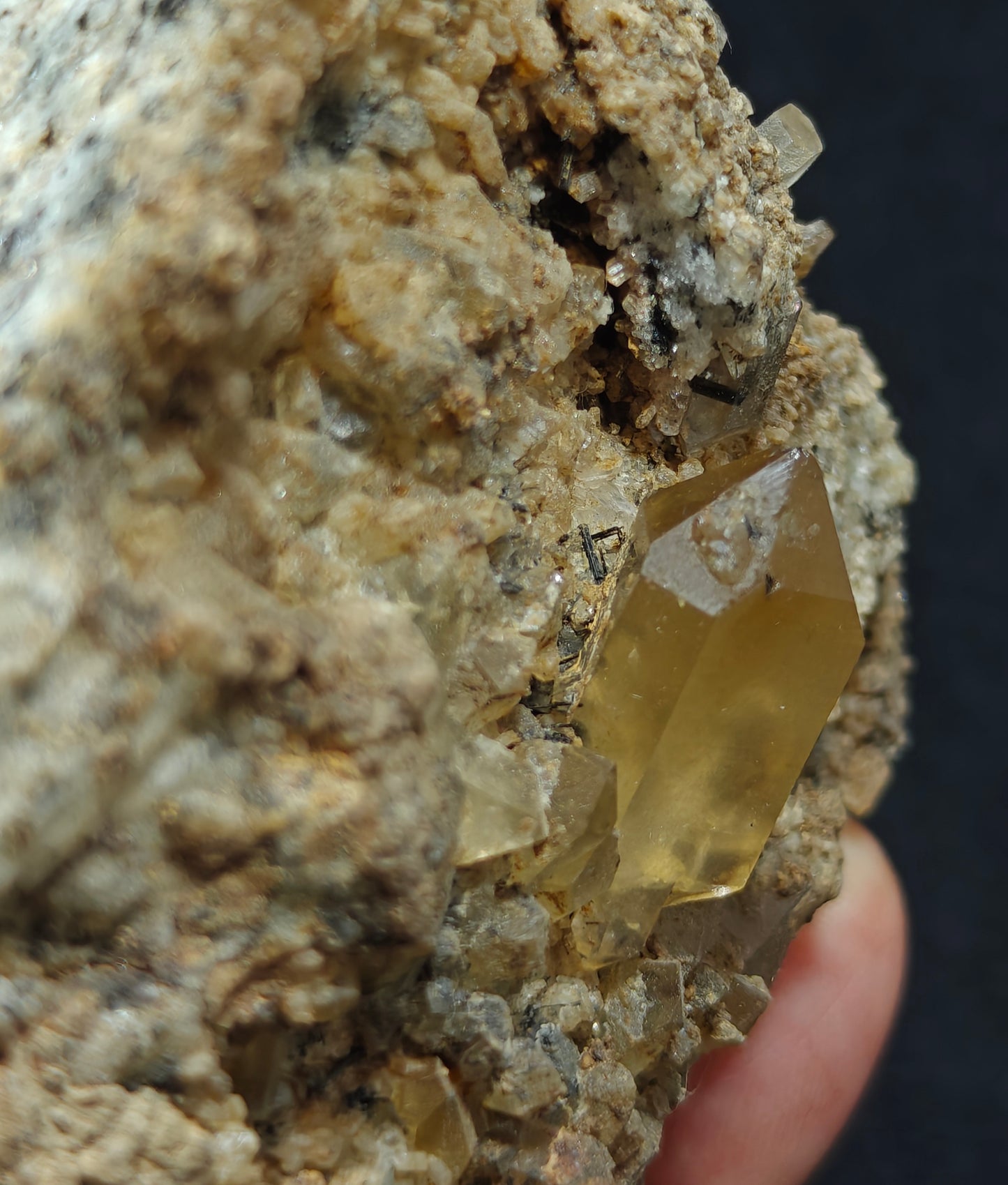 Astrophyllite Quartz Crystals on matrix 197 grams