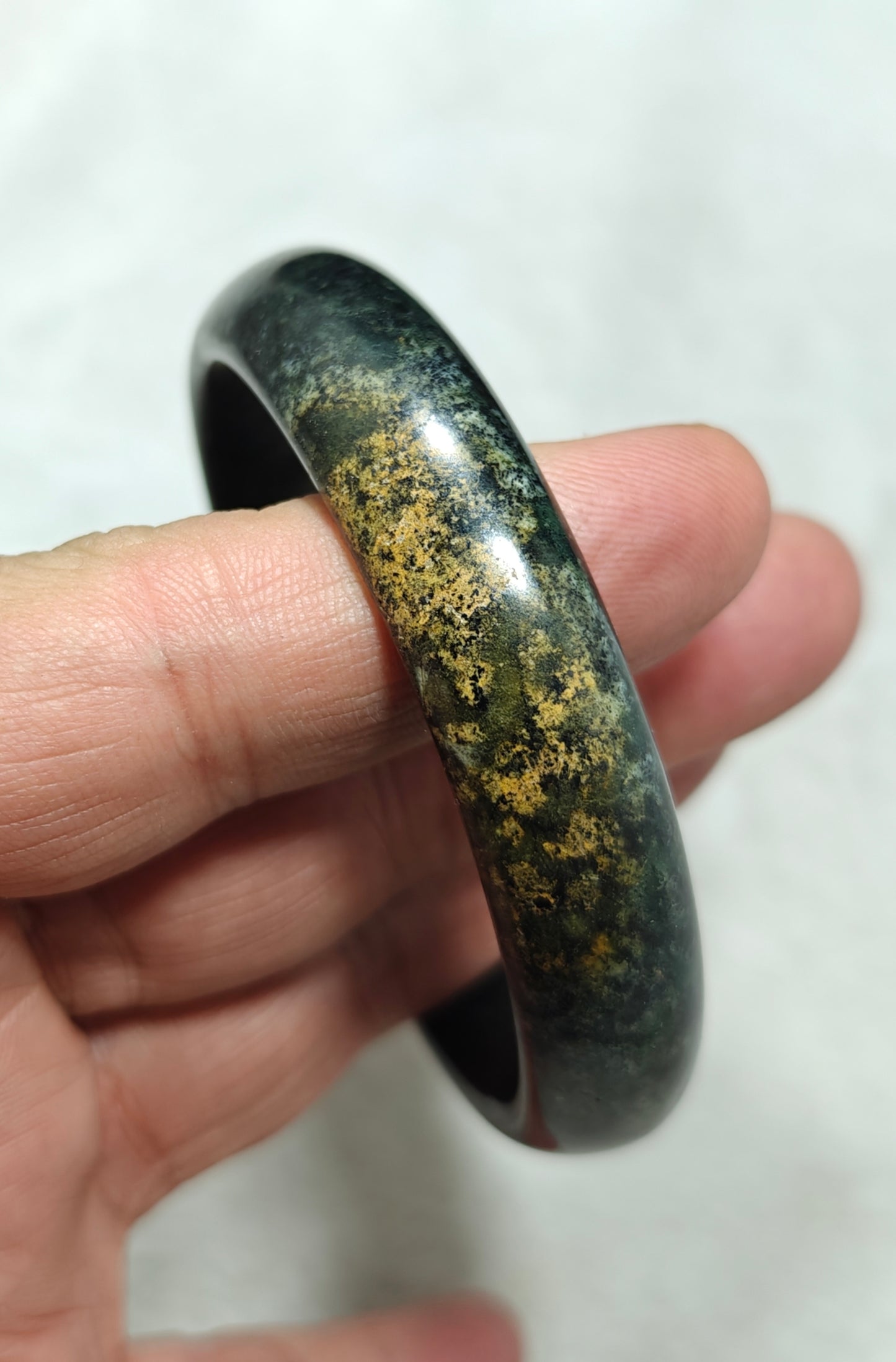 65 mm Size natural serpentine Bangle