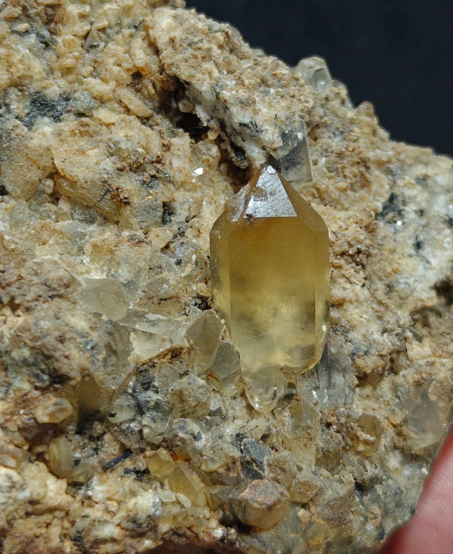 Astrophyllite Quartz Crystals on matrix 197 grams