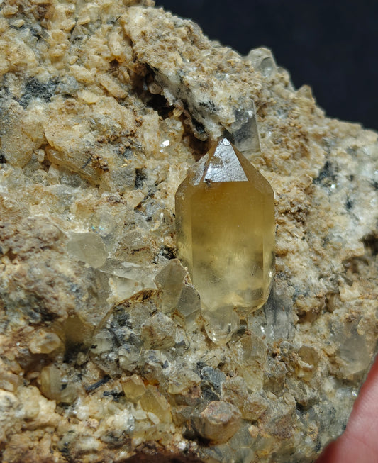 Astrophyllite Quartz Crystals on matrix 197 grams