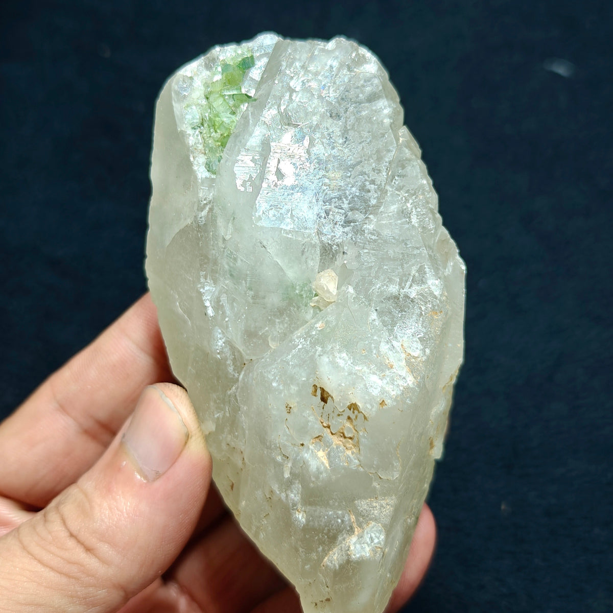 Natural quartz with green Tourmalines 265 grams
