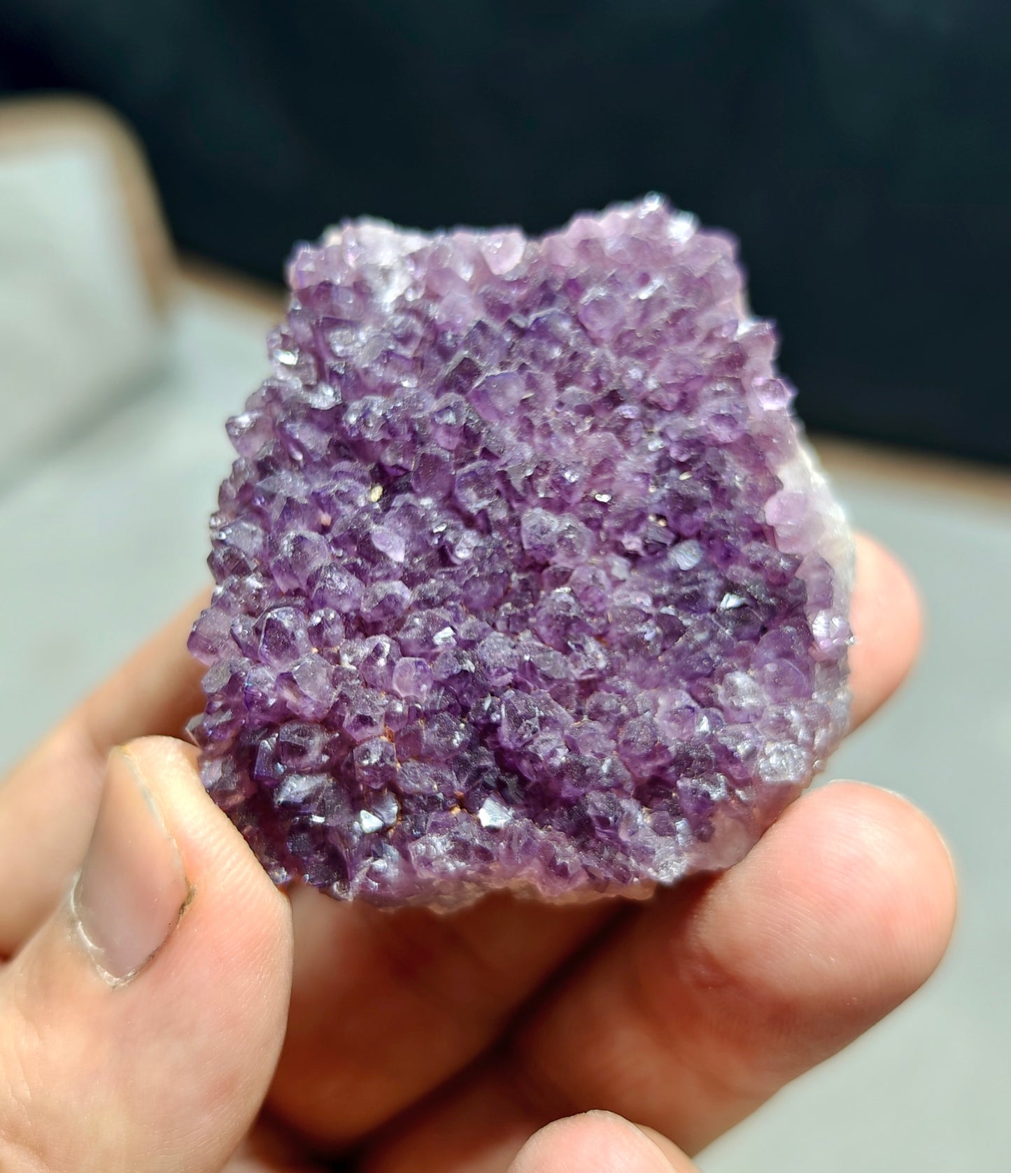 Single Beautiful Drusy Amethyst crystals Cluster specimens 74 grams