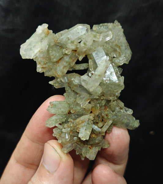 Chlorite Quartz crystals cluster 43 grams