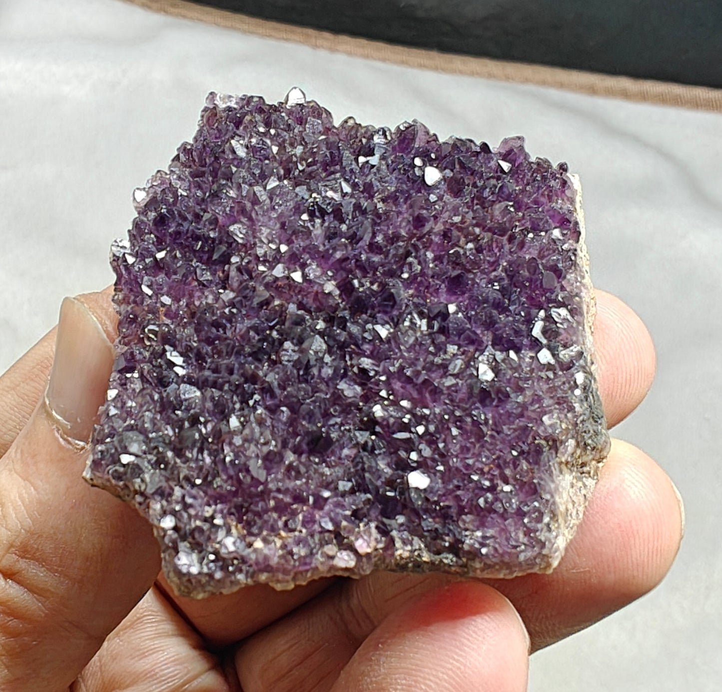 Drusy Amethyst crystals Cluster 73 grams