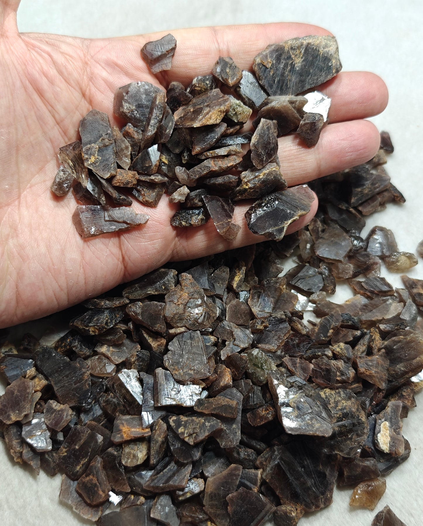 Natural axinite crystals 550 grams