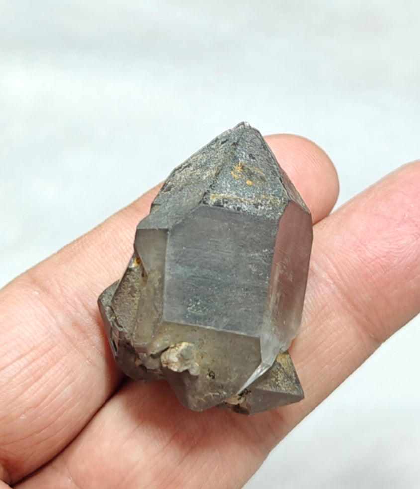 Natural smoky quartz crystal with rutiles inclusions 29 grams