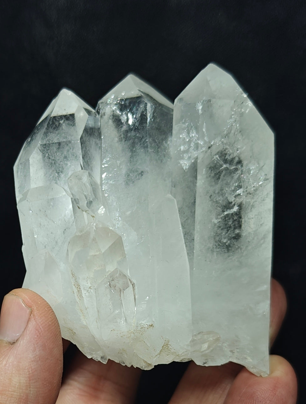 Natural clear Terminated Quartz Crystals cluster 250 grams