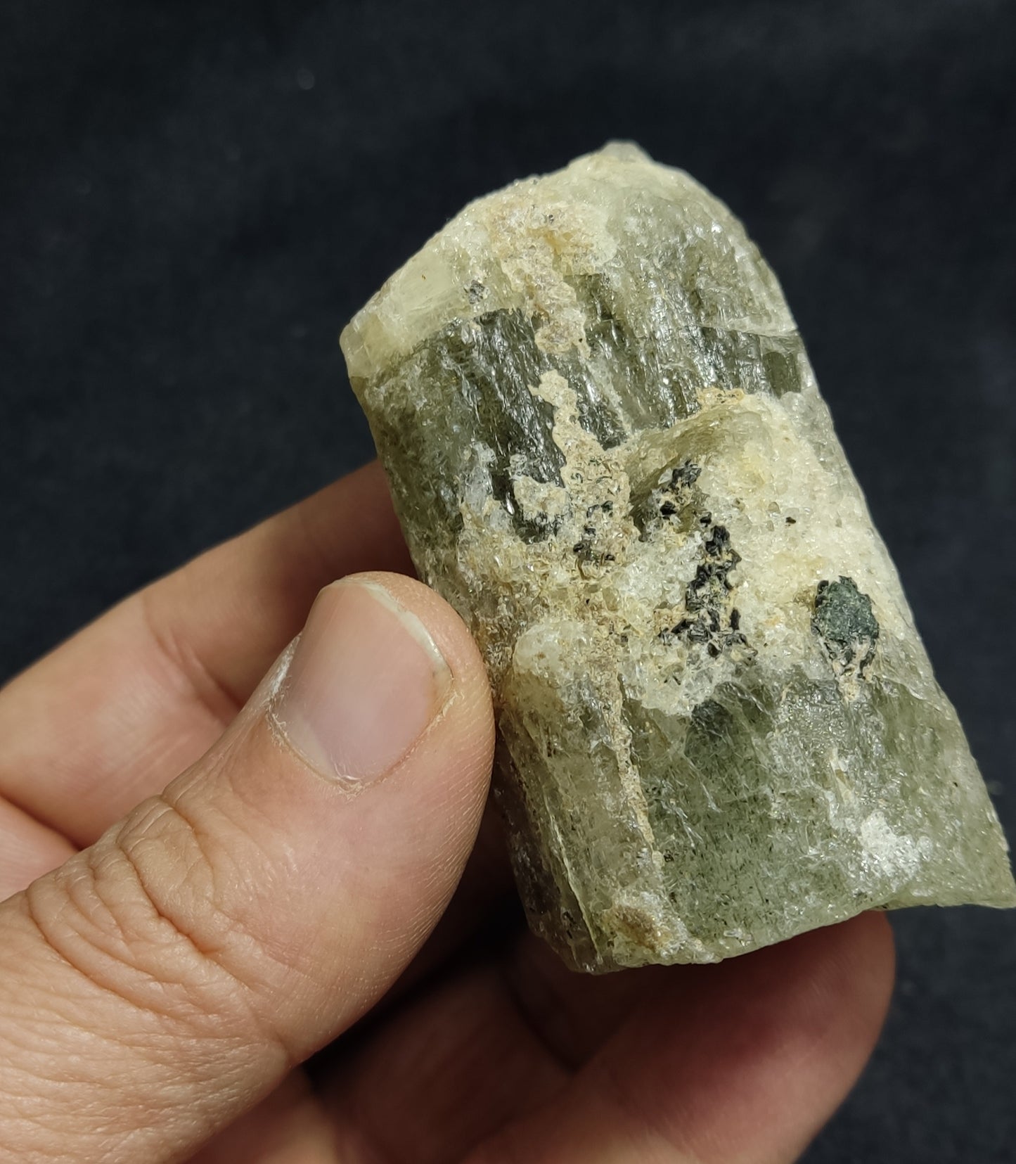 Natural Scapolite Crystal with Epidote 143 grams