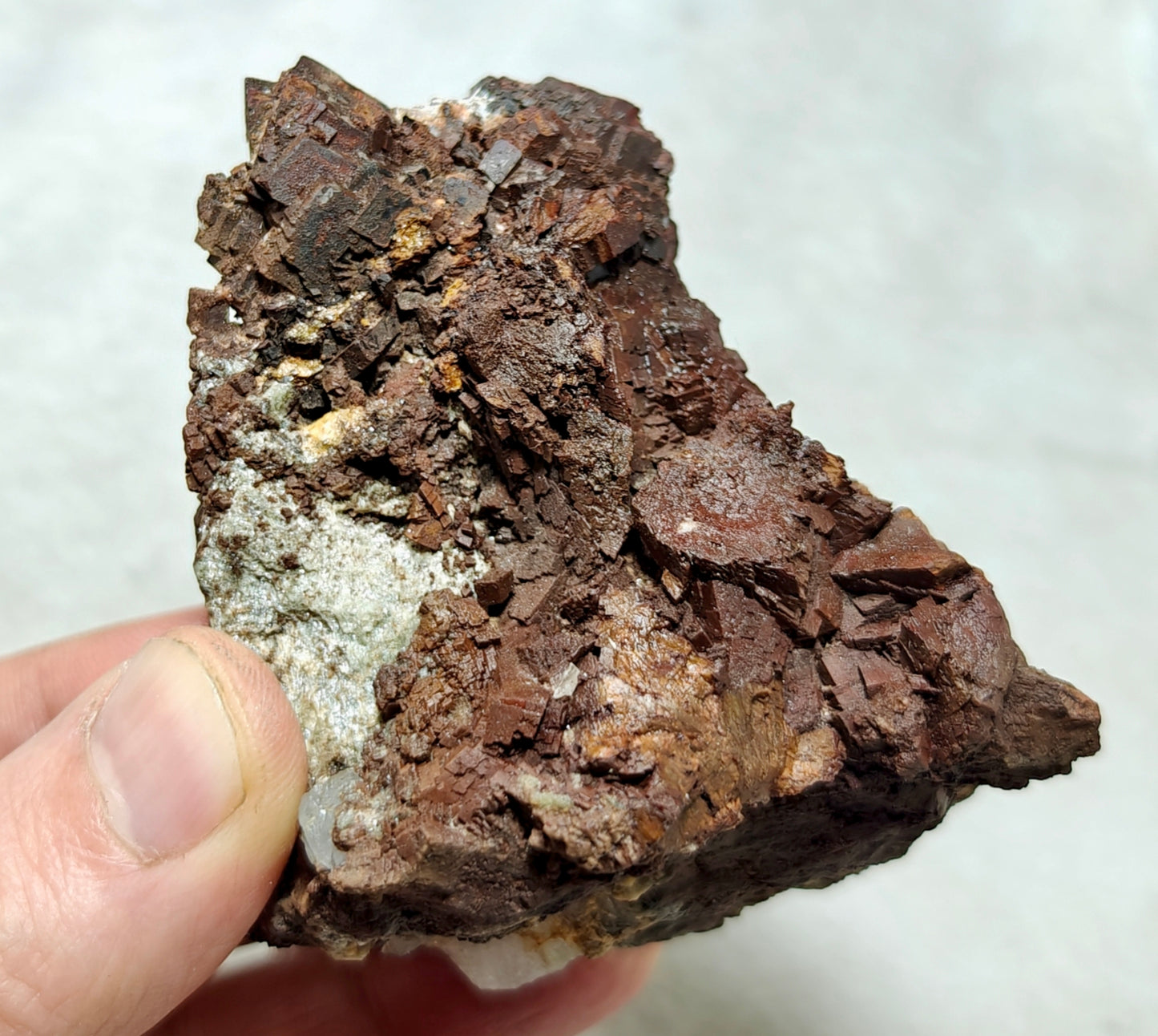 Natural siderite specimen on matrix with quartz 234 grams