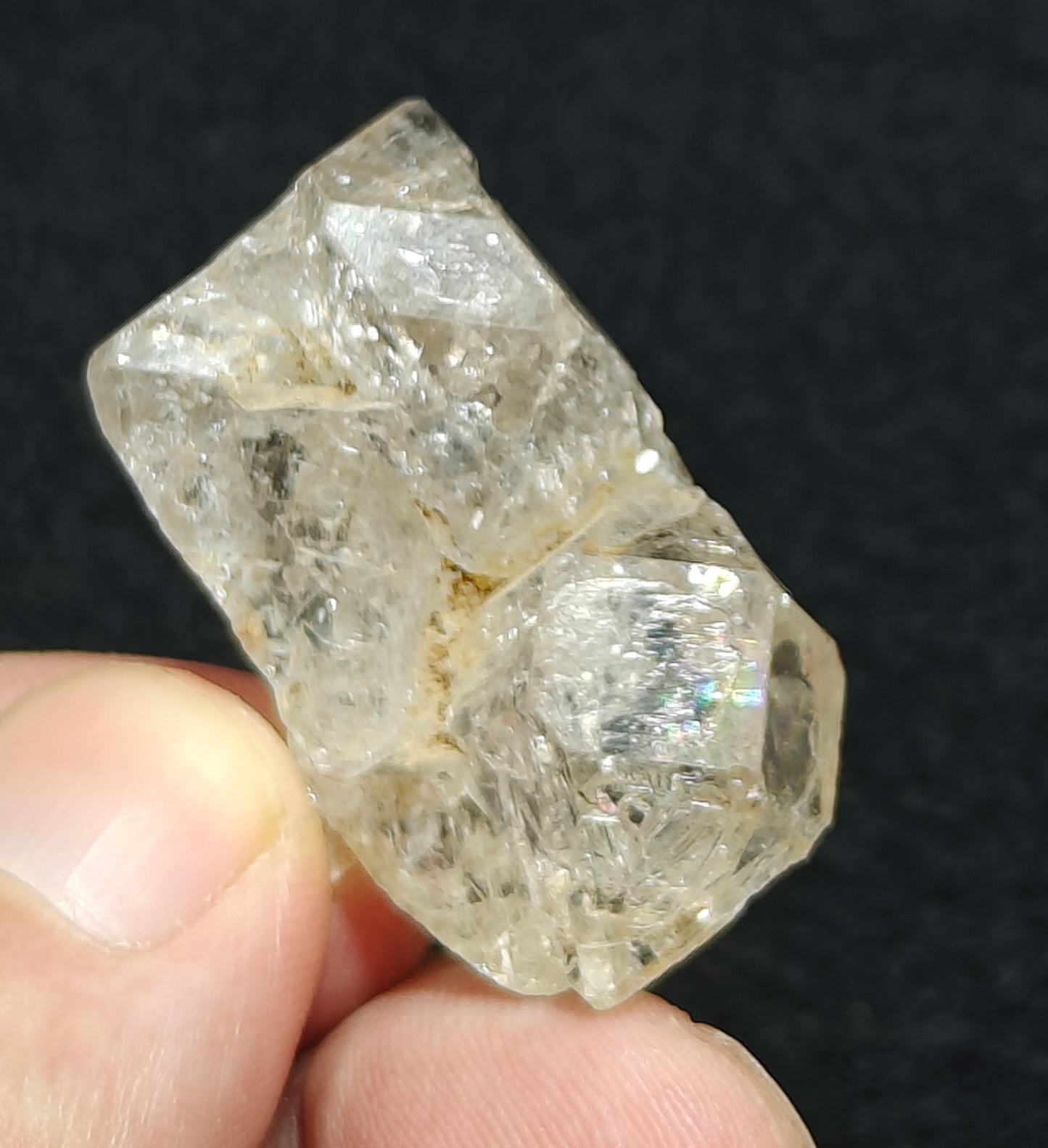 Natural double terminated fenster quartz crystal 20 grams