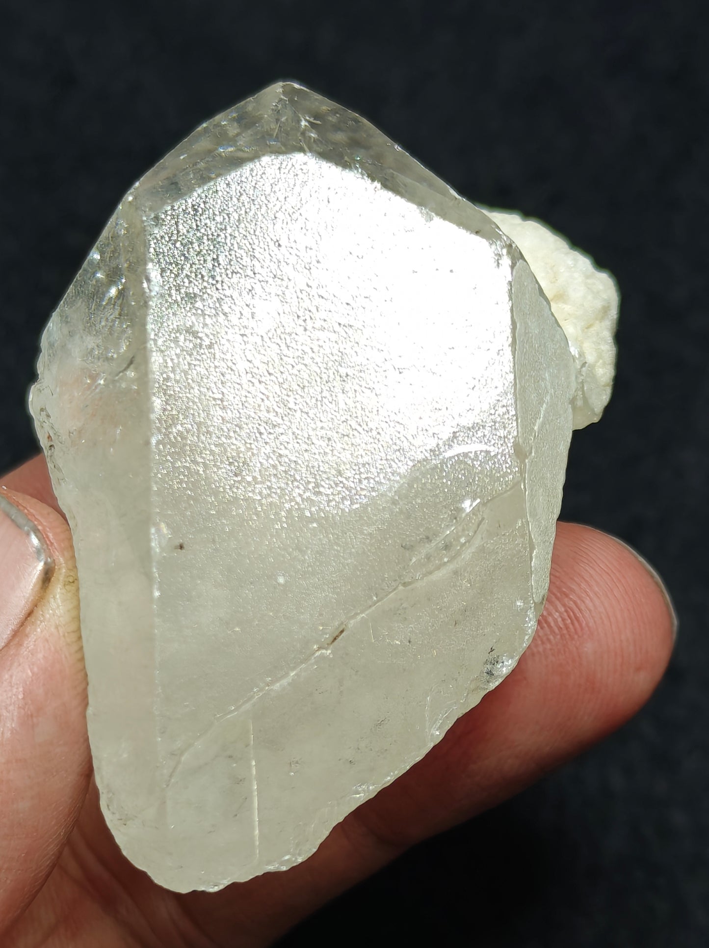 Single beautiful terminated Topaz crystal with Albite attachment 117 grams