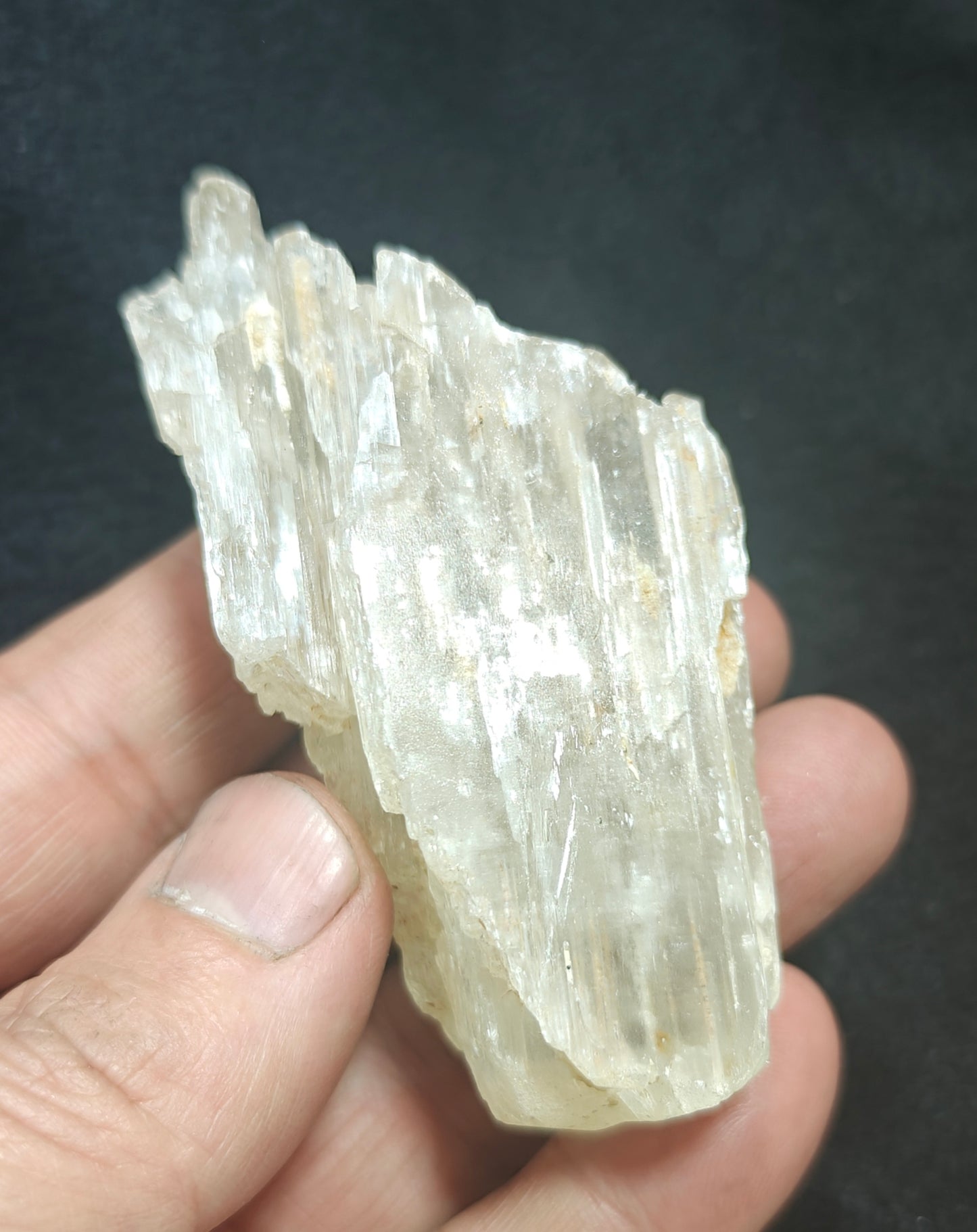 Natural etched spodumene crystal 134 grams