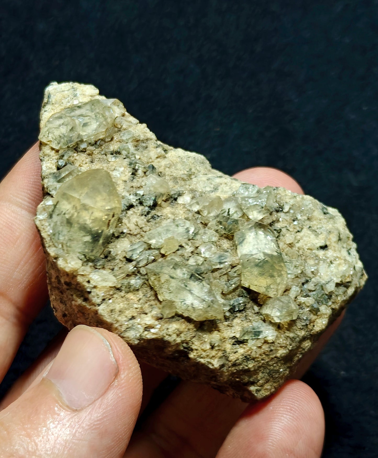 aegirine included Quartz Crystals cluster 95 grams