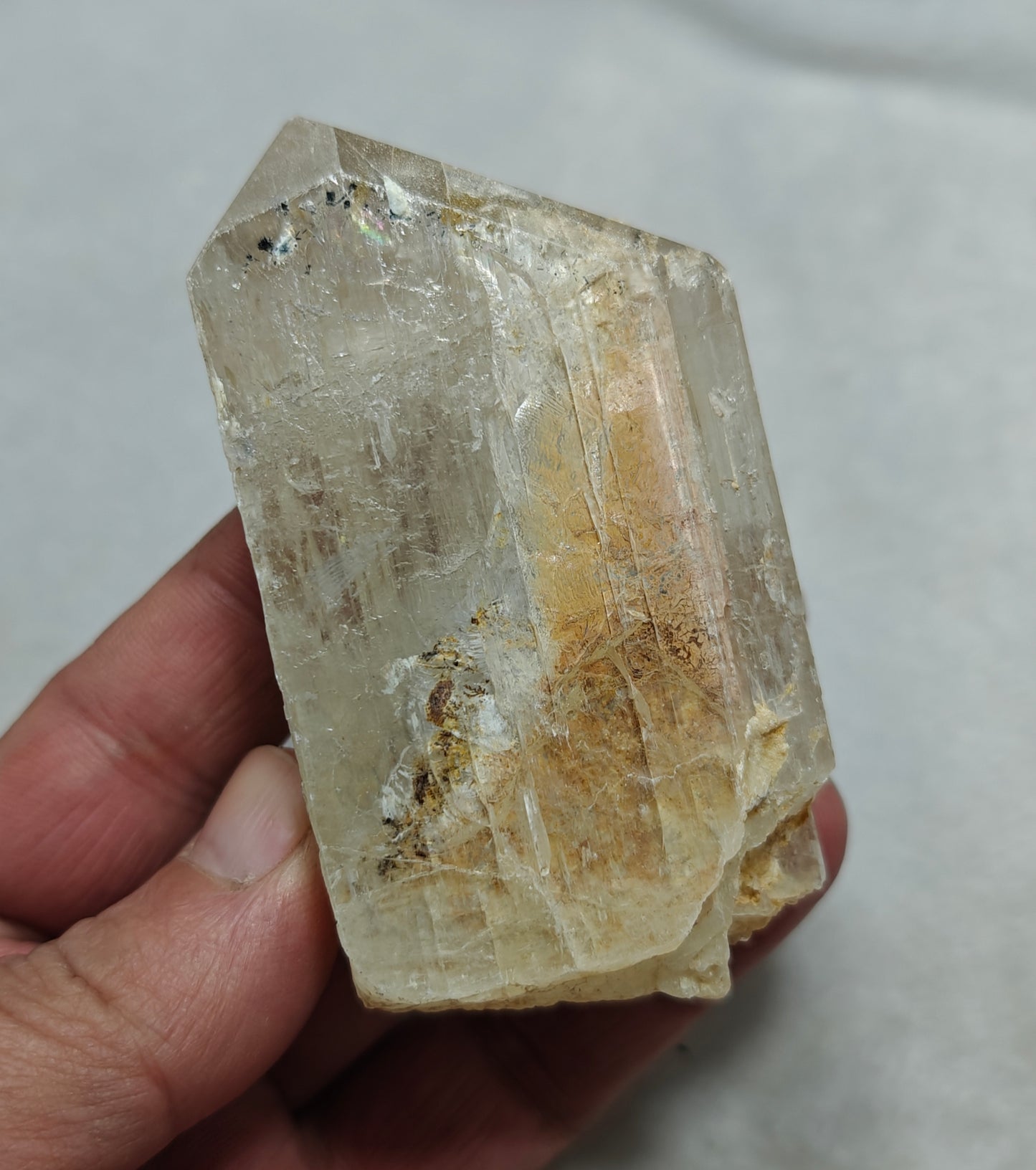 Natural spodumene crystal 248 grams