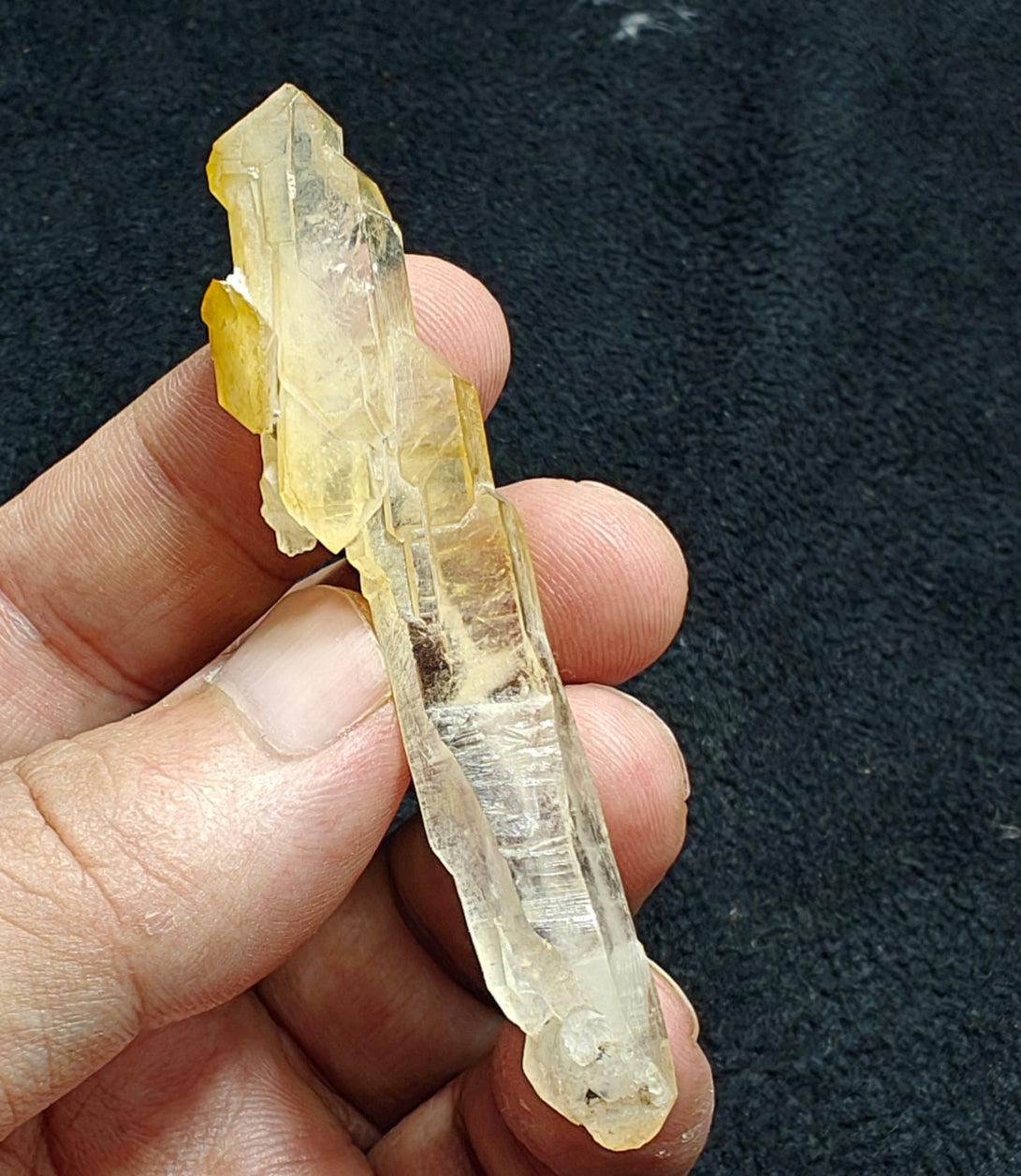 Natural iron included yellow faden quartz 16 grams