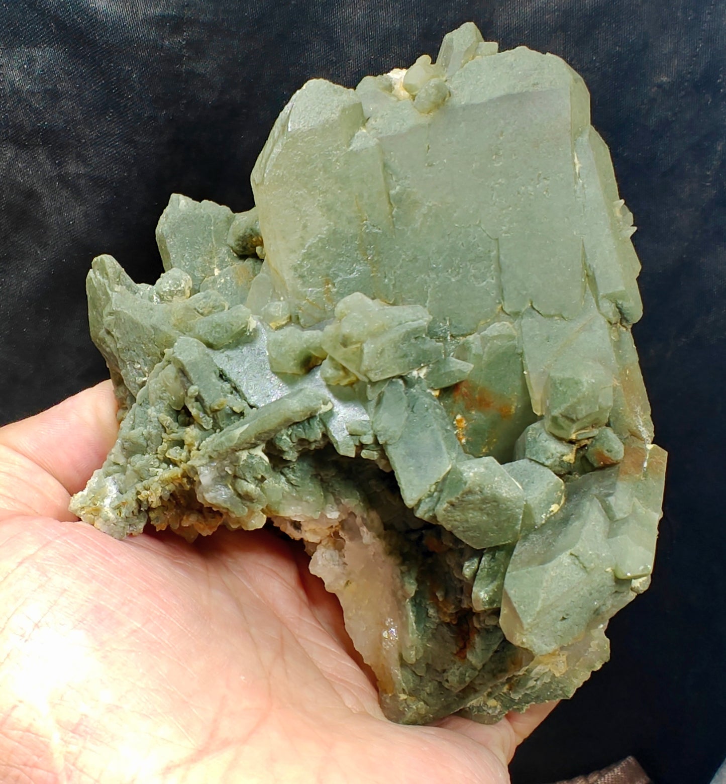 Chlorite Quartz crystals cluster 590 grams