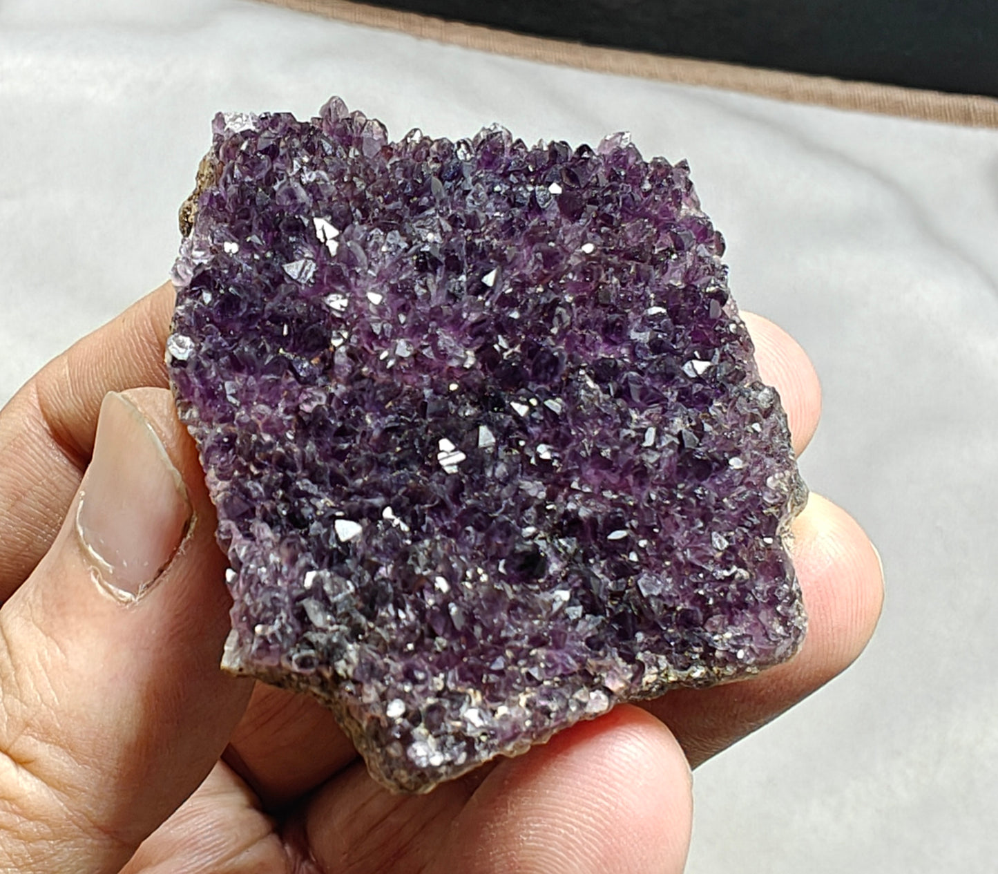 Drusy Amethyst crystals Cluster 73 grams