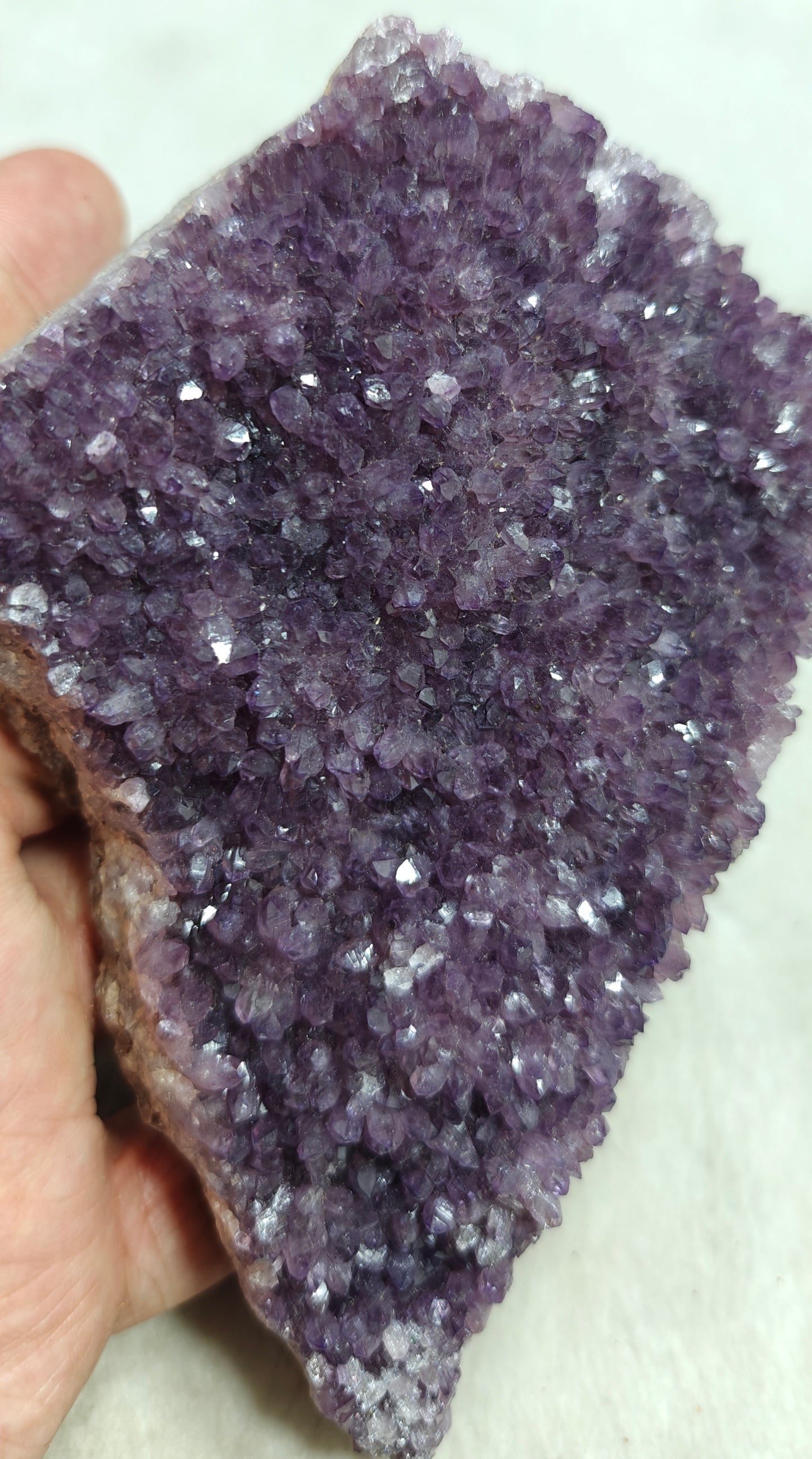 Natural Drusy Amethyst crystals Cluster plate 383 grams