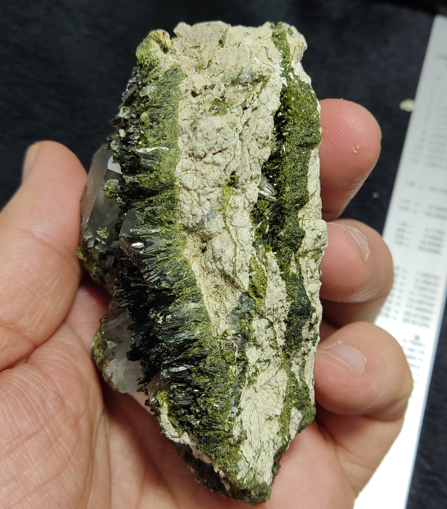Quartz and Epidote cluster with beautiful terminations 265 grams