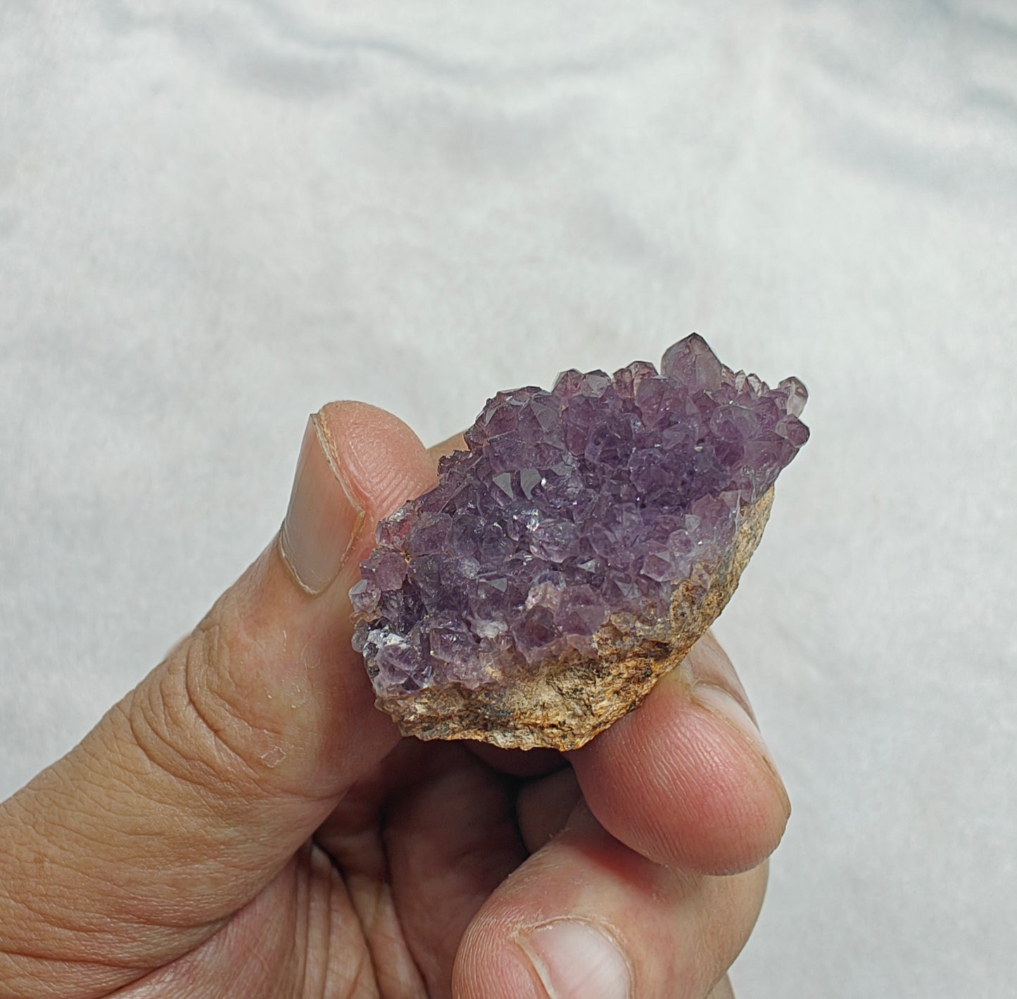 Small Single beautiful Drusy Amethyst crystals Cluster 19 grams